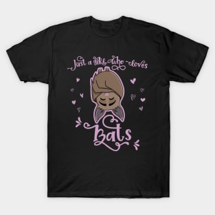 Just a Girl Who Loves Bats - Cute Bat lover graphic T-Shirt